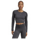 Adidas Γυναικεία μακρυμάνικη μπλούζα Knit Cropped Long-Sleeve Tee